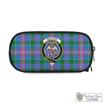 Ralston Tartan Pen and Pencil Case with Family Crest