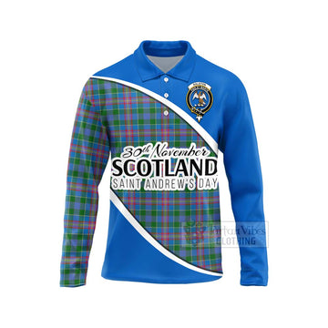 Ralston Family Crest Tartan Long Sleeve Polo Shirt Celebrate Saint Andrew's Day in Style