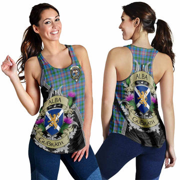 Ralston Tartan Family Crest Women's Racerback Tanks Lion Rampant Royal Thistle Shield Celtic Inspired 4XL - Tartan Vibes Clothing