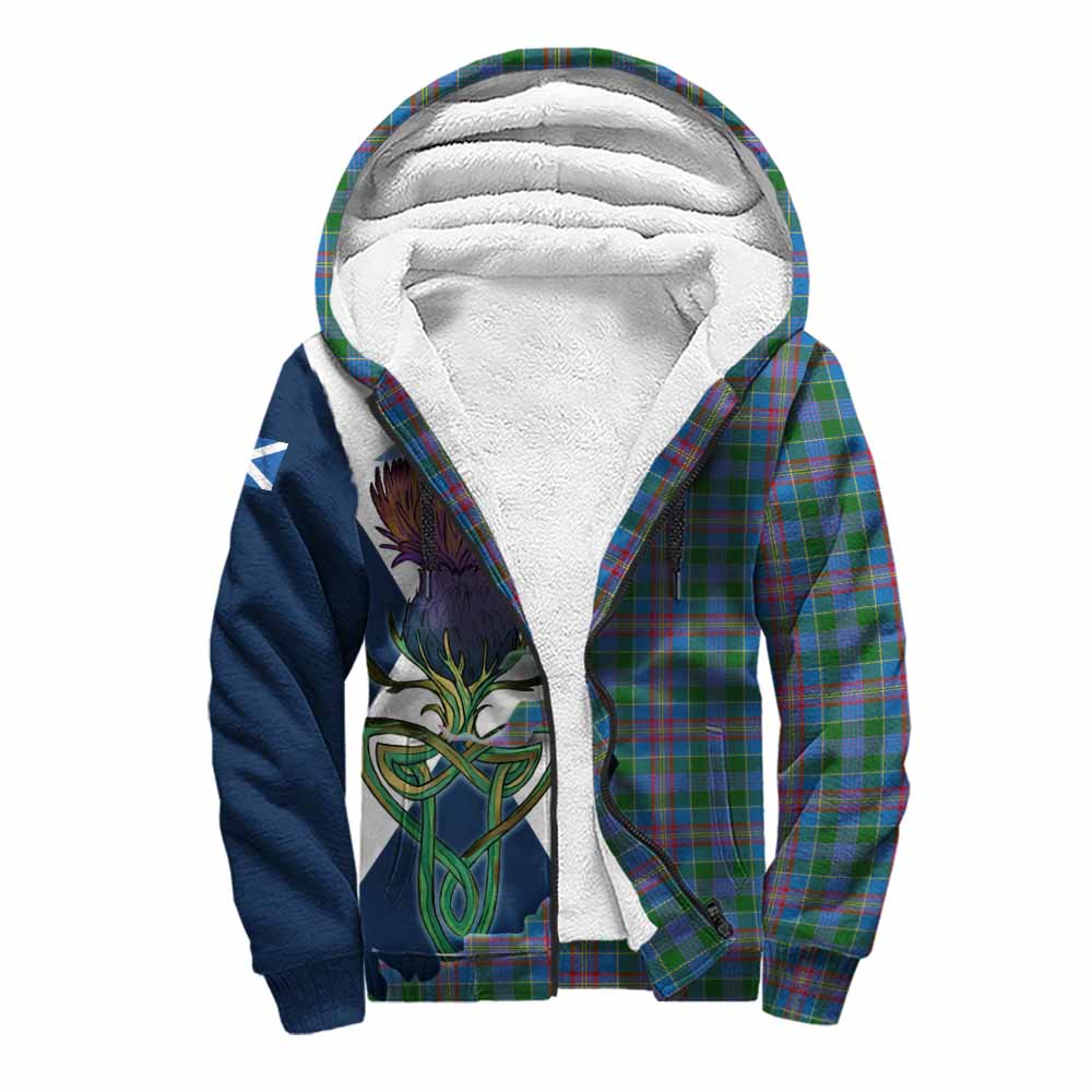 Ralston Tartan Family Crest Sherpa Hoodie Scottish Thistle Celtic Inspired Unisex S - Tartan Vibes Clothing