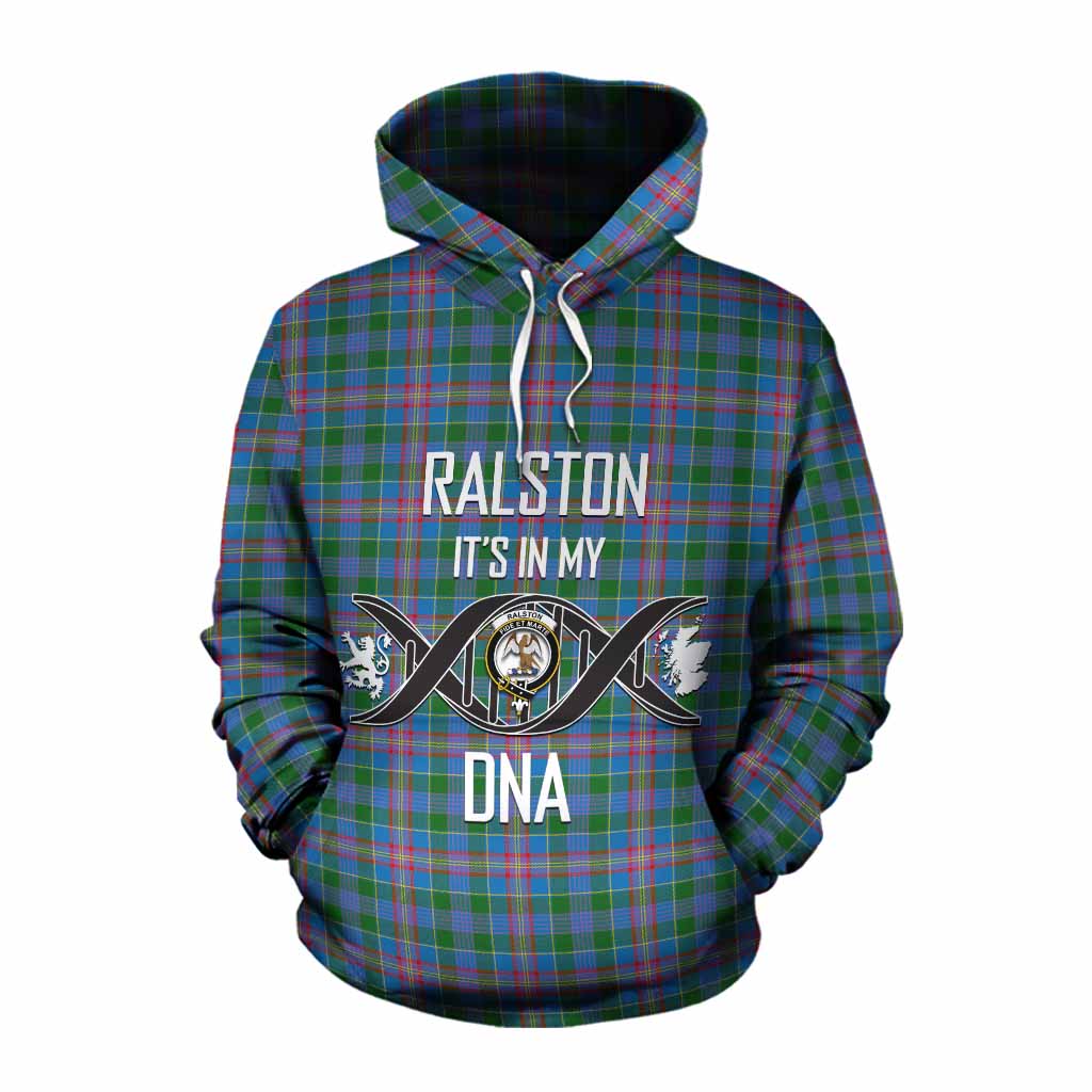 Tartan Vibes Clothing Ralston Tartan Cotton Hoodie with Family Crest DNA In Me Style