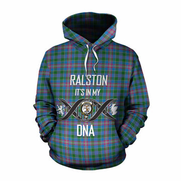 Ralston Tartan Cotton Hoodie with Family Crest DNA In Me Style