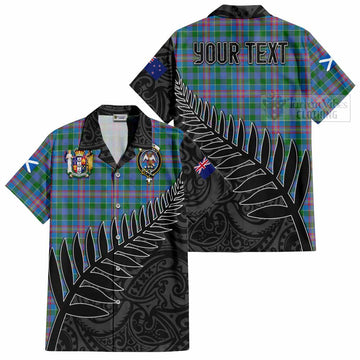 Ralston Crest Tartan Short Sleeve Button Shirt with New Zealand Silver Fern Half Style