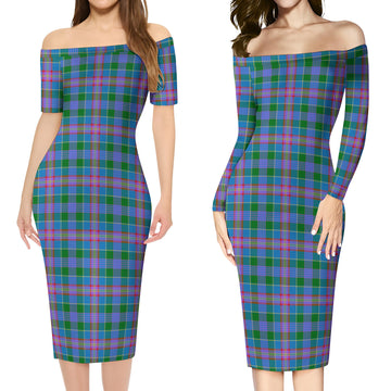 Ralston Tartan Off Shoulder Lady Dress