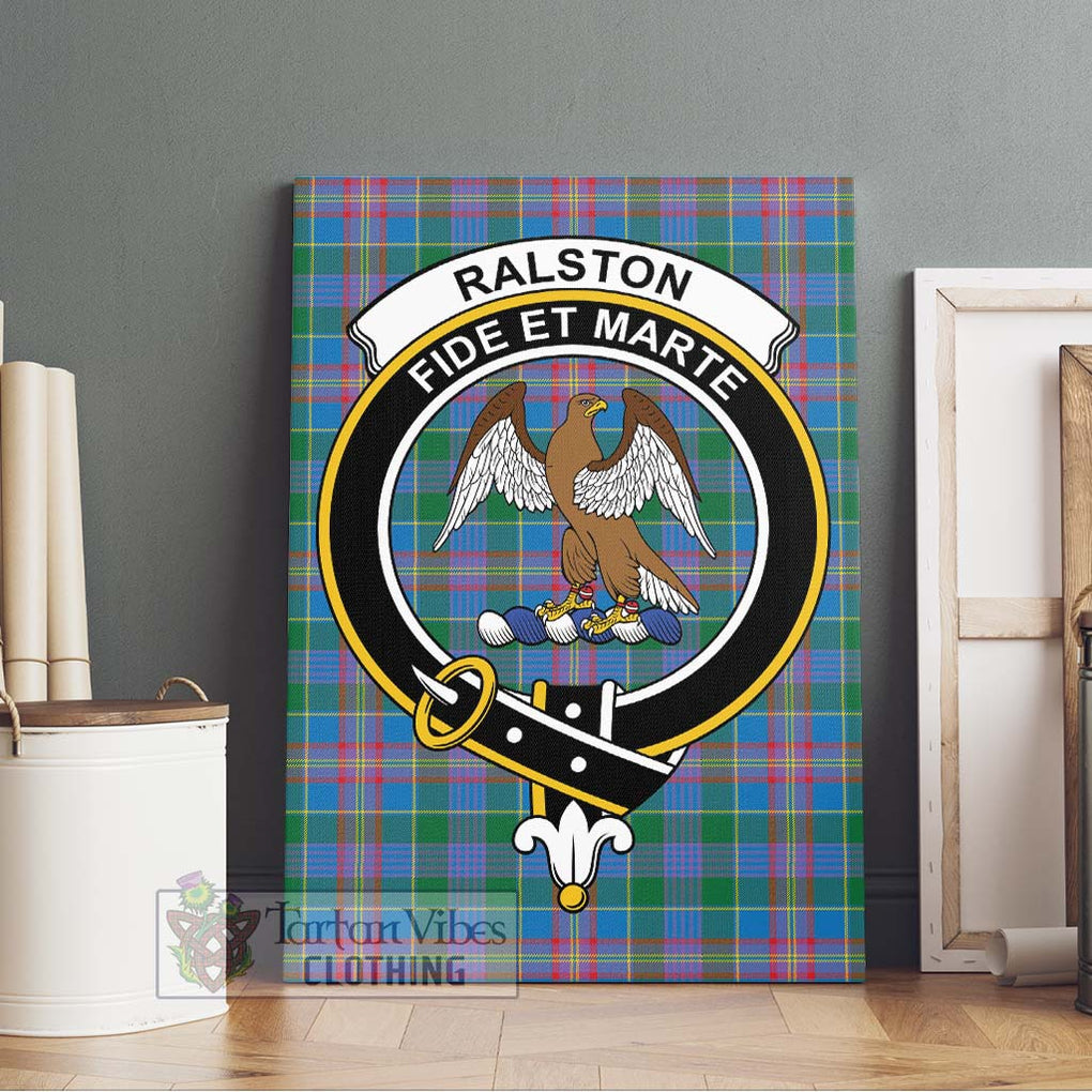 Ralston Tartan Canvas Print Wall Art with Family Crest Without Frame - Tartan Vibes Clothing