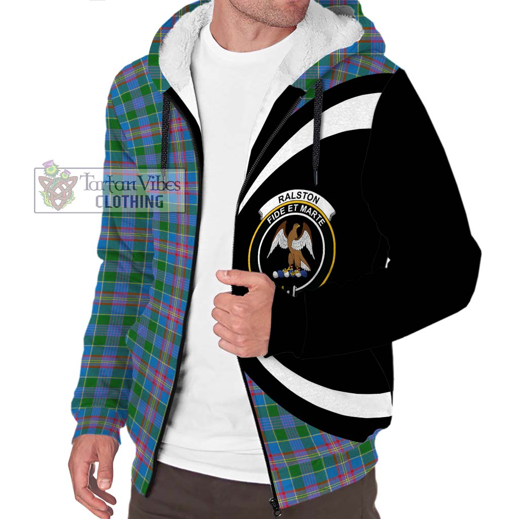 Ralston Tartan Sherpa Hoodie with Family Crest Circle Style Unisex S - Tartan Vibes Clothing