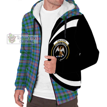 Ralston Tartan Sherpa Hoodie with Family Crest Circle Style