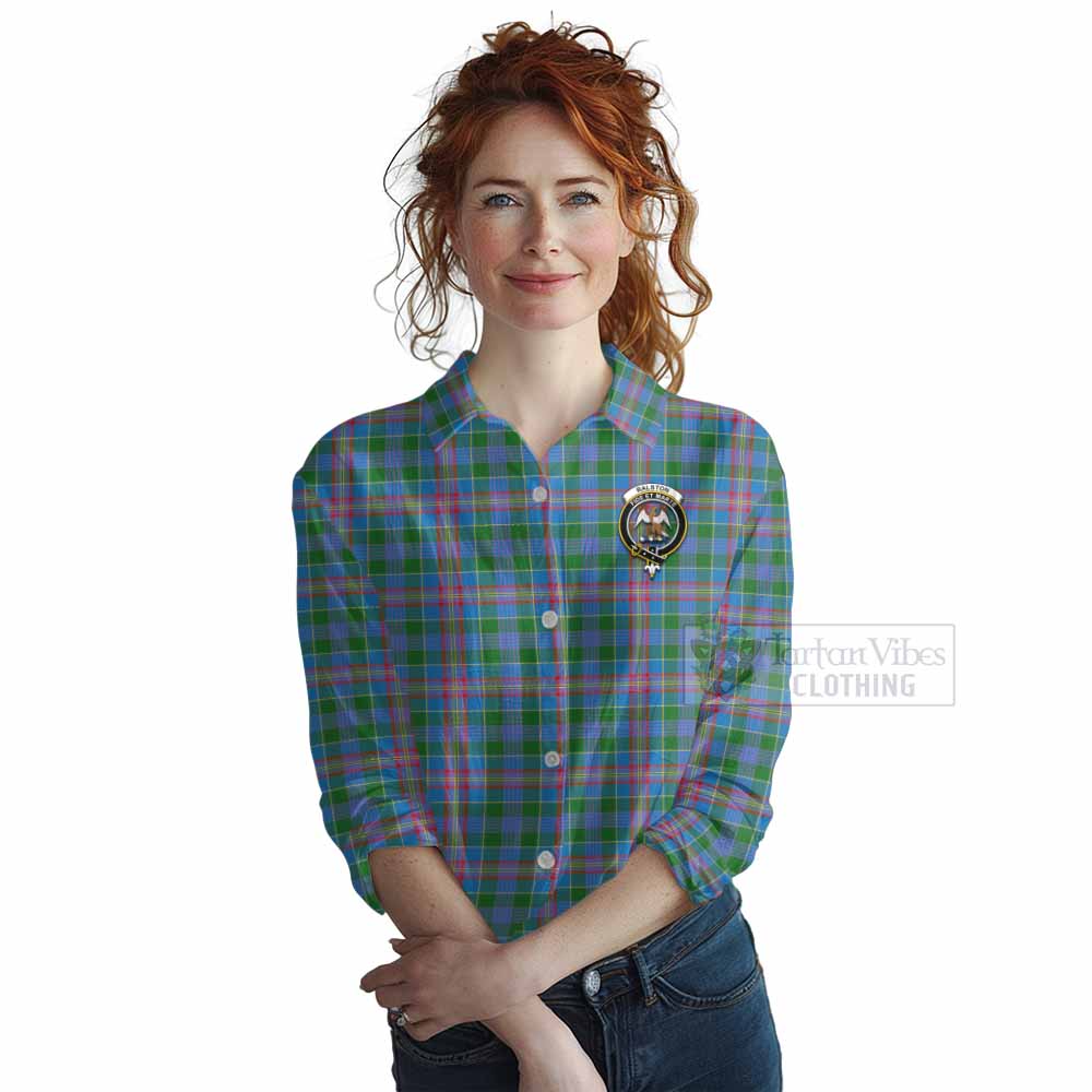 Tartan Vibes Clothing Ralston Tartan Women's Casual Shirt with Family Crest DNA In Me Style