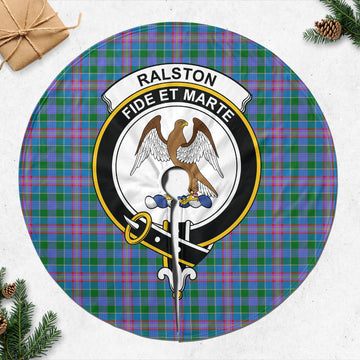 Ralston Tartan Christmas Tree Skirt with Family Crest