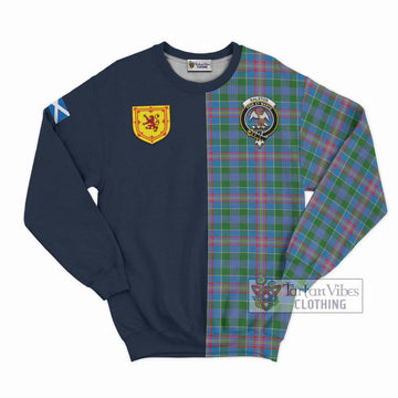 Ralston Tartan Sweatshirt Alba with Scottish Lion Royal Arm Half Style