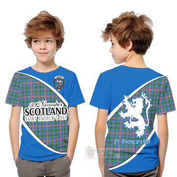 Ralston Family Crest Tartan Kid T-Shirt Celebrate Saint Andrew's Day in Style