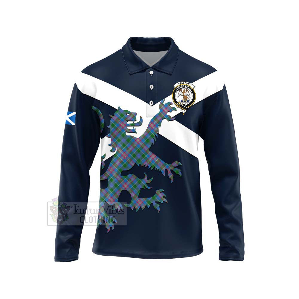 Tartan Vibes Clothing Ralston Tartan Lion Rampant Long Sleeve Polo Shirt – Proudly Display Your Heritage with Alba Gu Brath and Clan Name