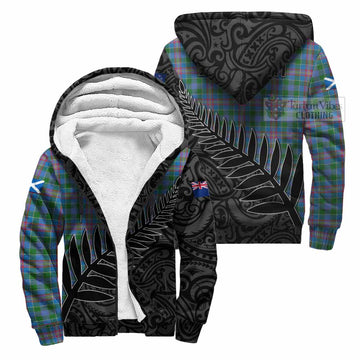 Ralston Crest Tartan Sherpa Hoodie with New Zealand Silver Fern Half Style