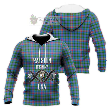 Ralston Tartan Knitted Hoodie with Family Crest DNA In Me Style