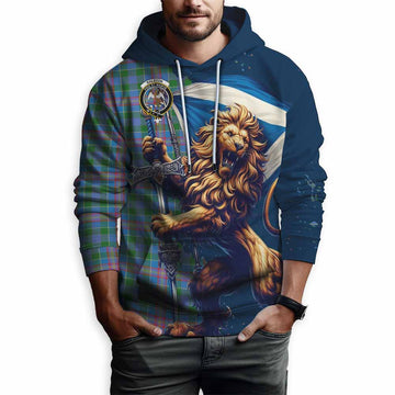 Ralston Tartan Family Crest Hoodie with Scottish Majestic Lion