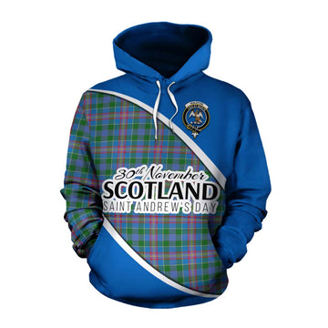 Ralston Family Crest Tartan Cotton Hoodie Celebrate Saint Andrew's Day in Style