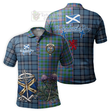 Ralston Tartan Polo Shirt Happy St. Andrew's Day Half Tartan Style