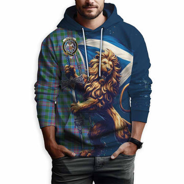 Ralston Tartan Family Crest Hoodie with Scottish Majestic Lion