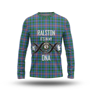 Ralston Tartan Long Sleeve T-Shirt with Family Crest DNA In Me Style Unisex - Tartan Vibes Clothing
