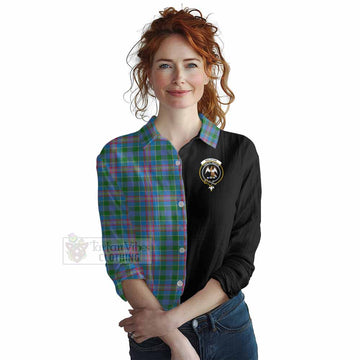 Ralston Tartan Women's Casual Shirt with Family Crest and Half Of Me Style