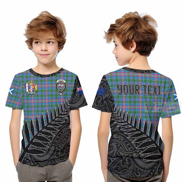 Ralston Crest Tartan Kid T-Shirt with New Zealand Silver Fern Half Style