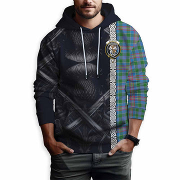 Ralston Tartan Hoodie with Family Crest Cross Sword Thistle Celtic Vibes