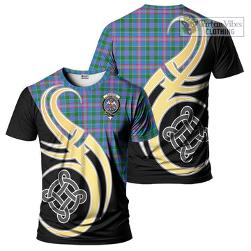 Ralston Tartan T-Shirt with Family Crest and Celtic Symbol Style