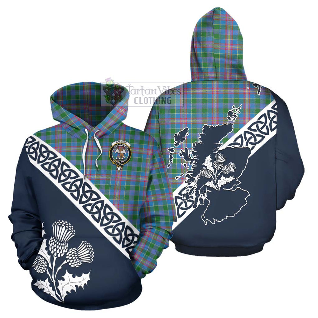 Tartan Vibes Clothing Ralston Tartan Hoodie Featuring Thistle and Scotland Map