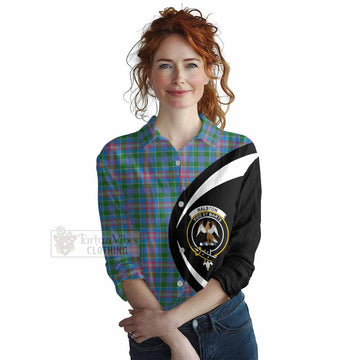 Ralston Tartan Women's Casual Shirt with Family Crest Circle Style