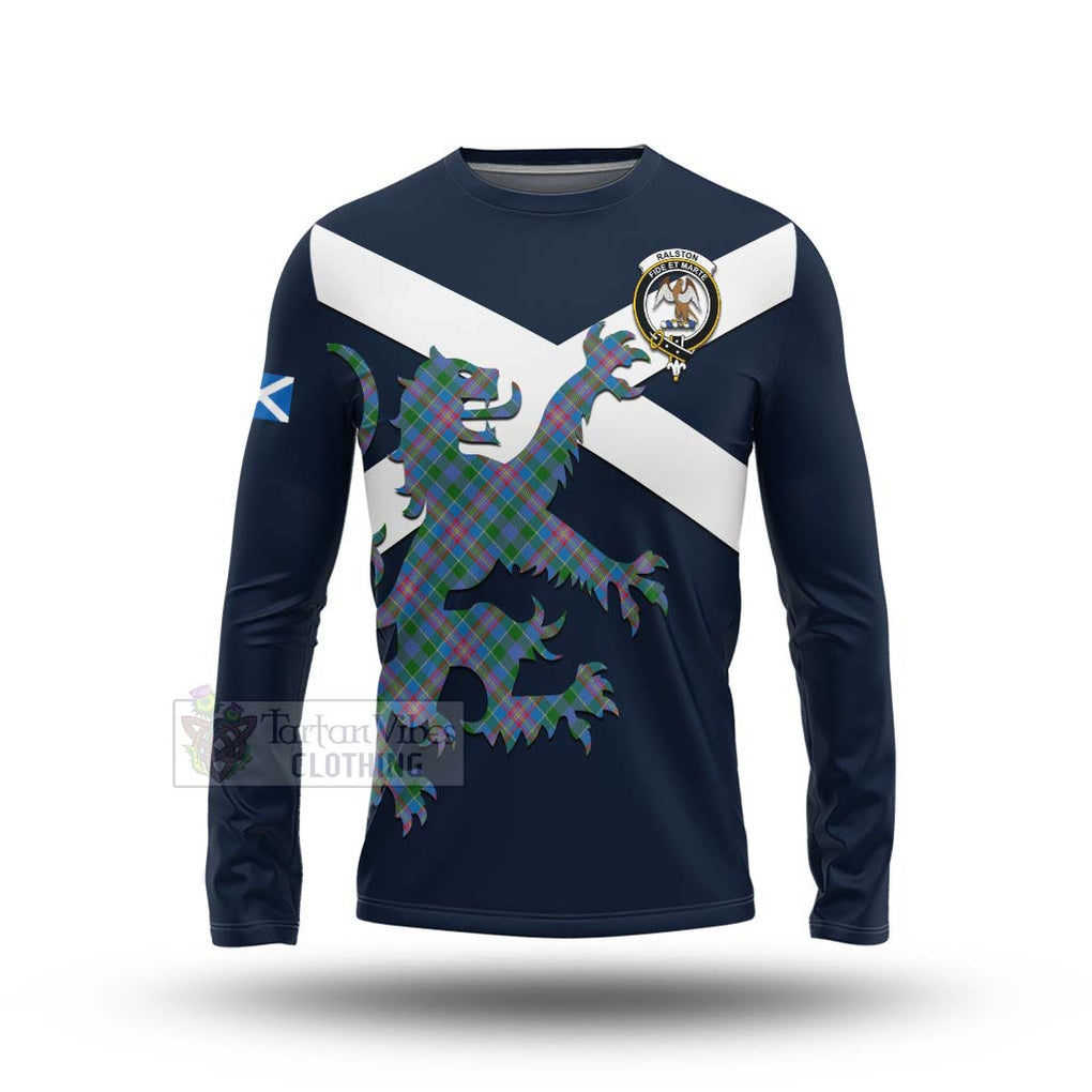 Tartan Vibes Clothing Ralston Tartan Lion Rampant Long Sleeve T-Shirt – Proudly Display Your Heritage with Alba Gu Brath and Clan Name