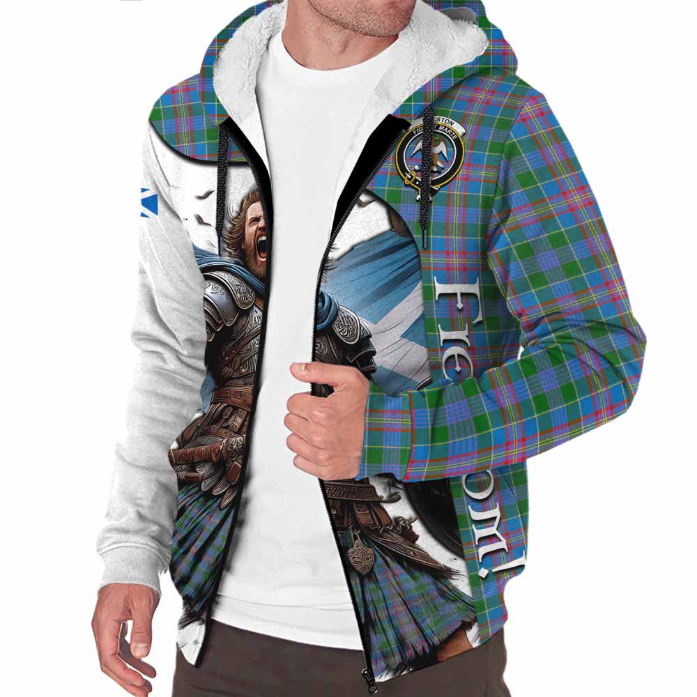 Tartan Vibes Clothing Ralston Crest Tartan Sherpa Hoodie Inspired by the Freedom of Scottish Warrior