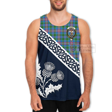 Ralston Tartan Men's Tank Top Featuring Thistle and Scotland Map