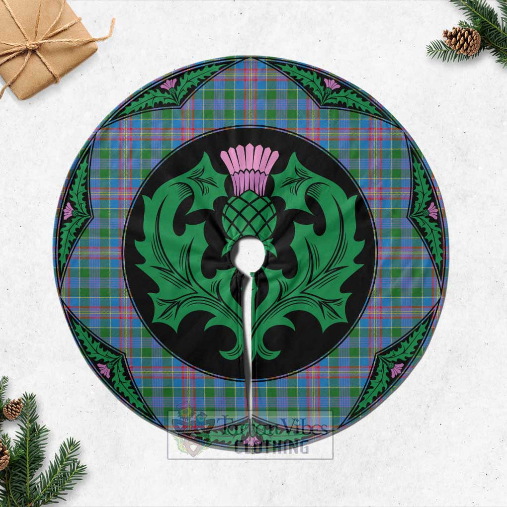 Tartan Vibes Clothing Ralston Tartan Christmas Tree Skirt Scottish Thistle Style