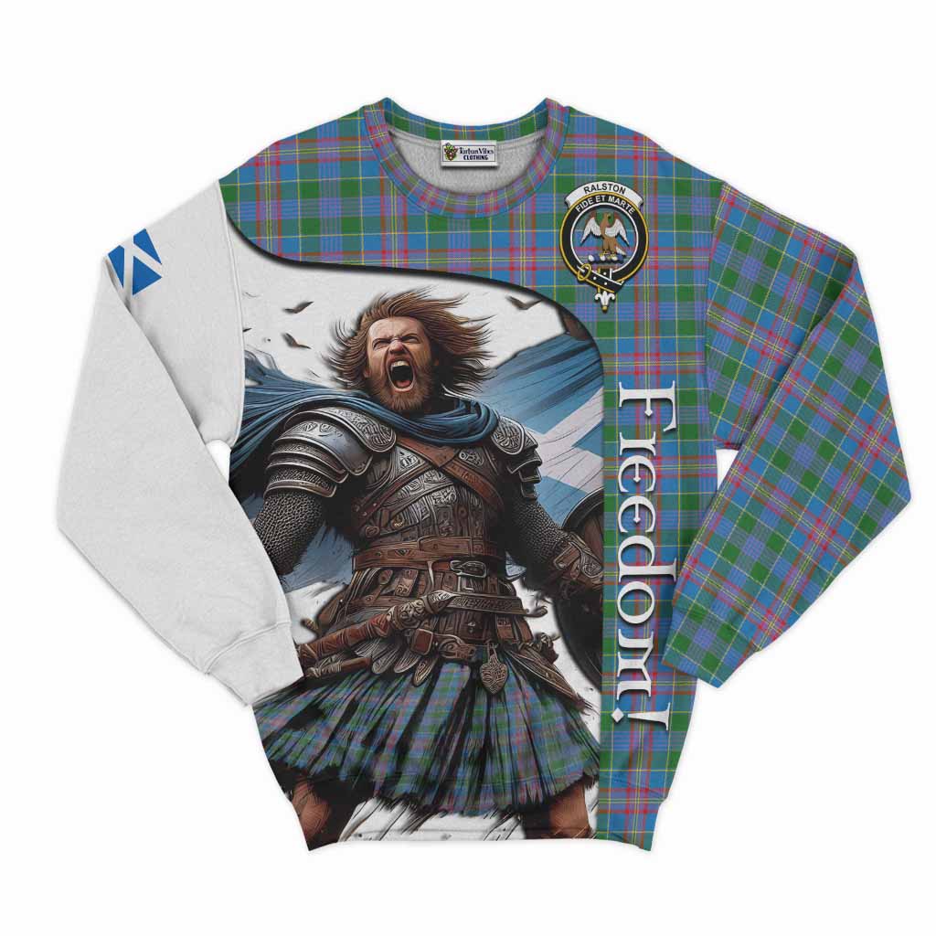 Tartan Vibes Clothing Ralston Crest Tartan Sweatshirt Inspired by the Freedom of Scottish Warrior