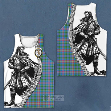 Ralston Tartan Clan Crest Men's Tank Top with Highlander Warrior Celtic Style