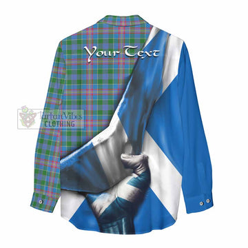 Ralston Tartan Women's Casual Shirt with Family Crest Scotland Patriotic Style