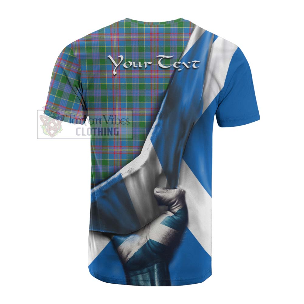 Tartan Vibes Clothing Ralston Tartan Cotton T-shirt with Family Crest Scotland Patriotic Style