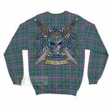 Ralston Tartan Sweatshirt with Family Crest Celtic Skull Style