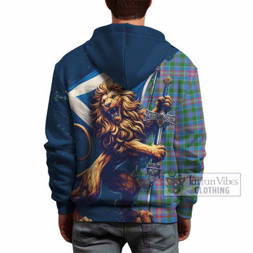 Ralston Tartan Family Crest Hoodie with Scottish Majestic Lion