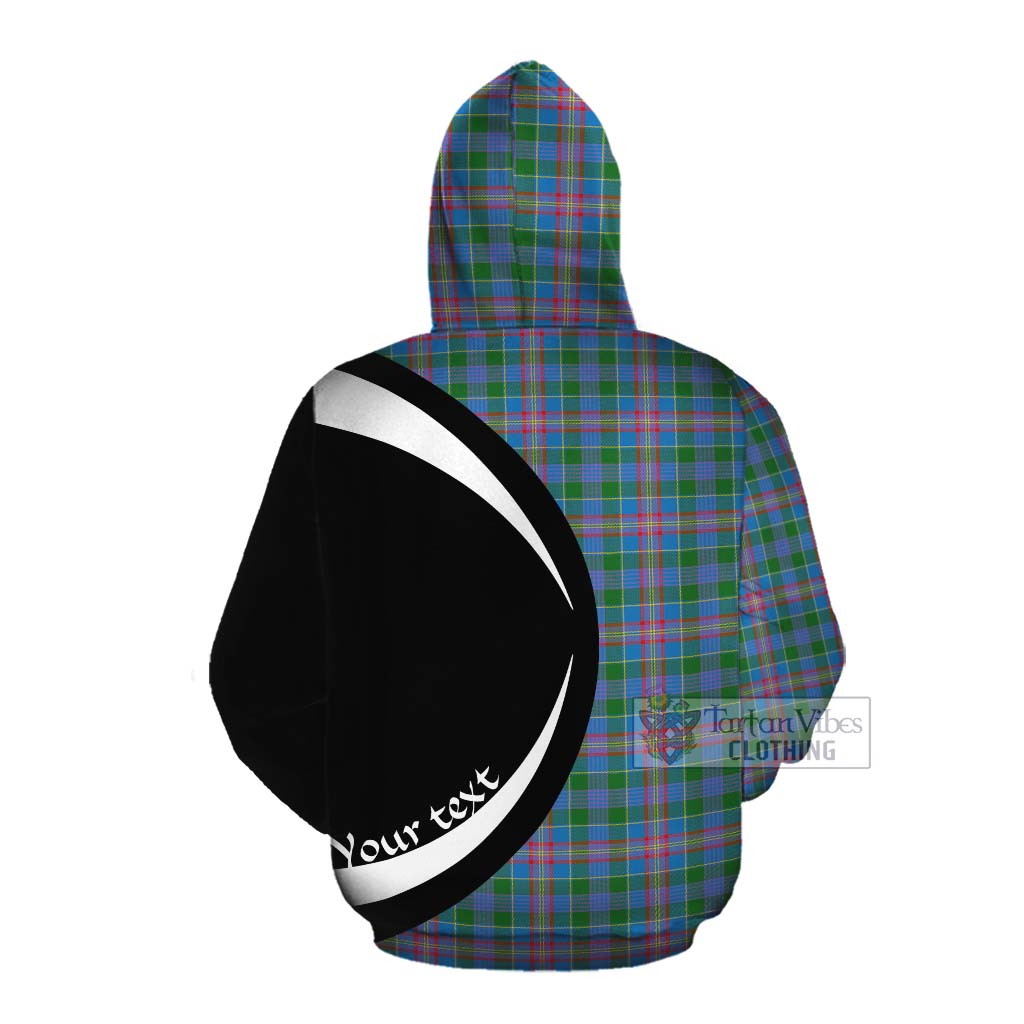 Tartan Vibes Clothing Ralston Tartan Cotton Hoodie with Family Crest Circle Style