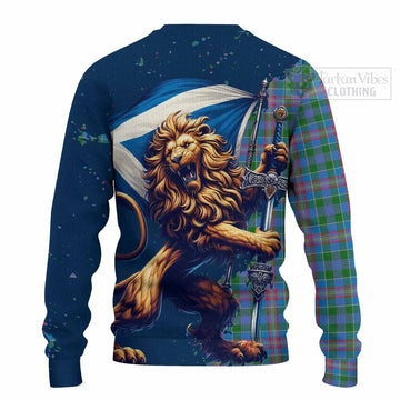 Ralston Tartan Family Crest Knitted Sweater with Scottish Majestic Lion