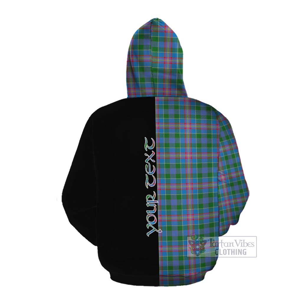 Tartan Vibes Clothing Ralston Tartan Cotton Hoodie with Family Crest and Half Of Me Style