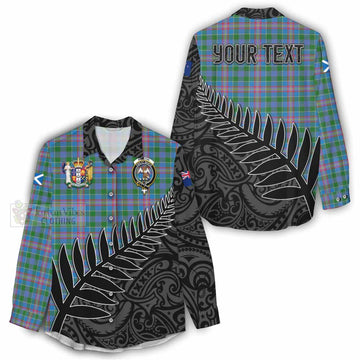 Ralston Crest Tartan Women's Casual Shirt with New Zealand Silver Fern Half Style