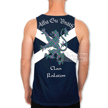 Ralston Tartan Lion Rampant Men's Tank Top  Proudly Display Your Heritage with Alba Gu Brath and Clan Name