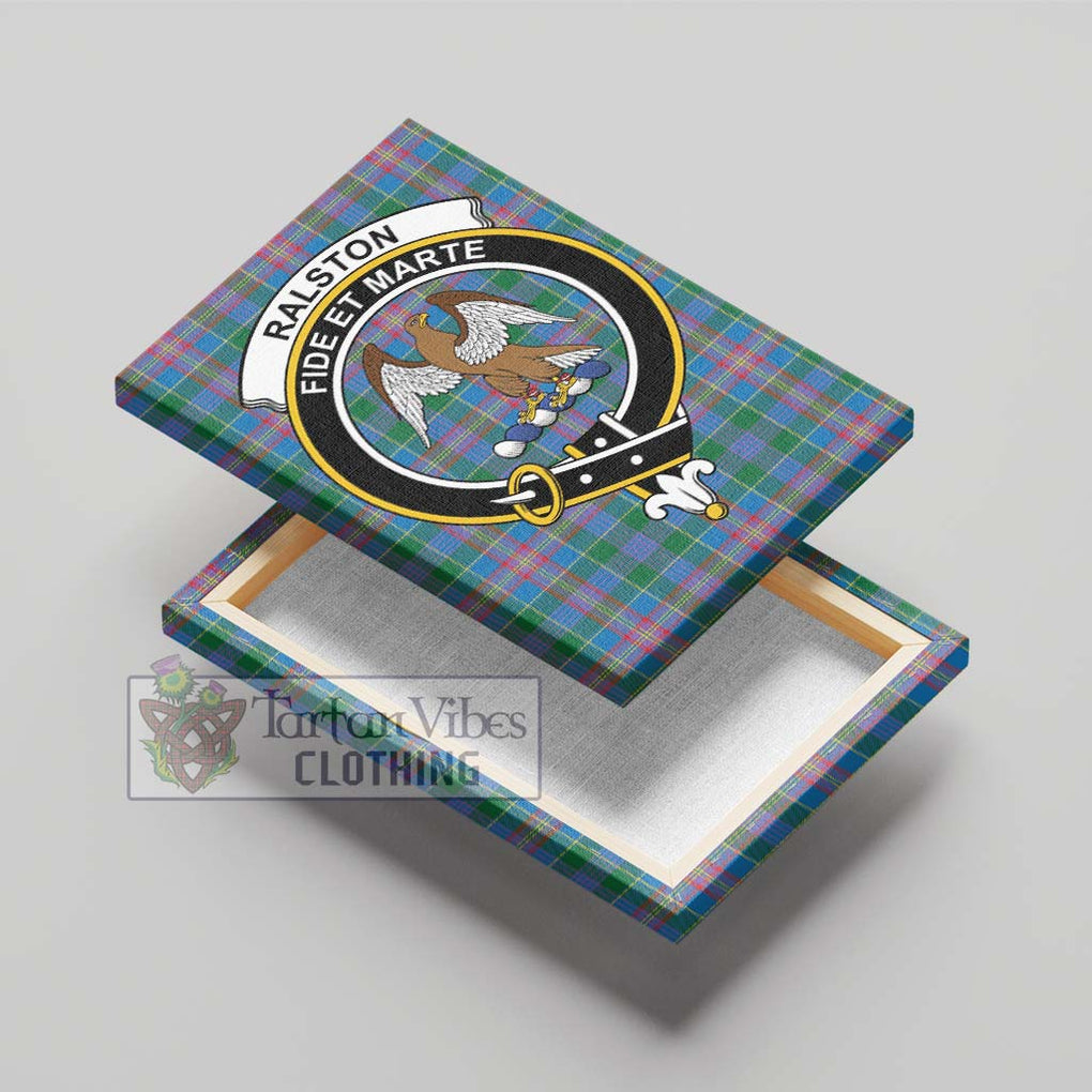 Ralston Tartan Canvas Print Wall Art with Family Crest - Tartan Vibes Clothing