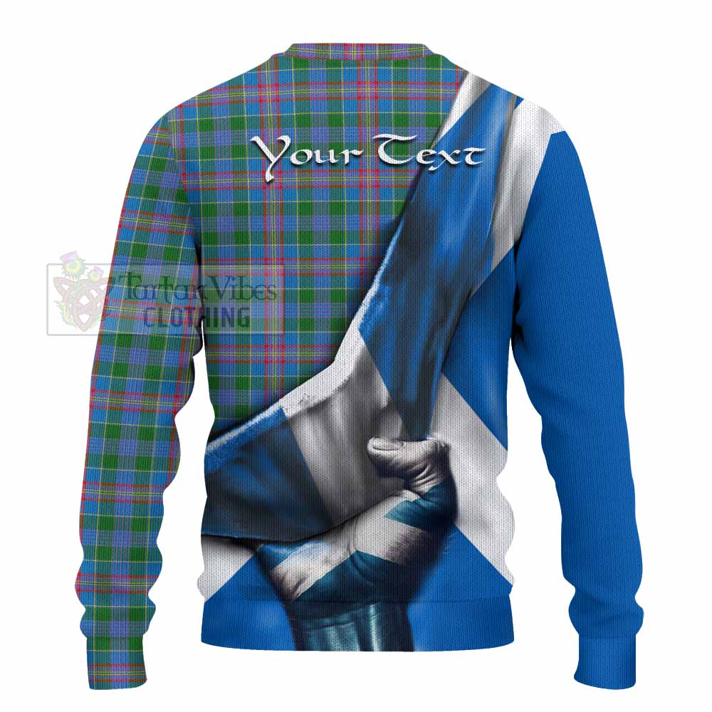 Tartan Vibes Clothing Ralston Tartan Knitted Sweater with Family Crest Scotland Patriotic Style