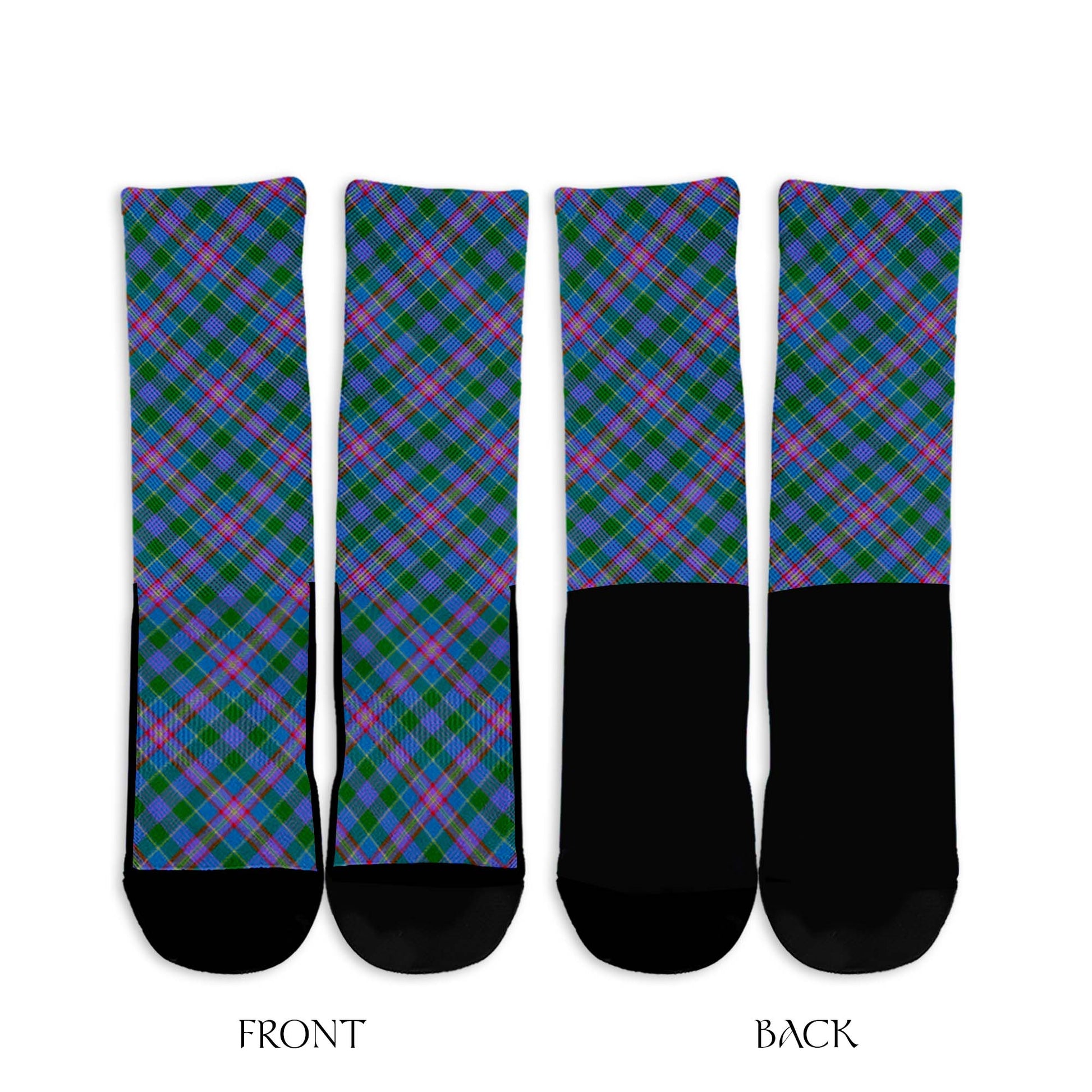 Ralston Tartan Crew Socks Cross Tartan Style - Tartanvibesclothing