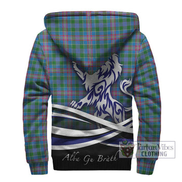 Ralston Tartan Sherpa Hoodie with Alba Gu Brath Regal Lion Emblem