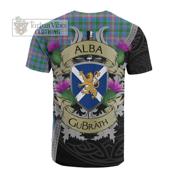 Ralston Tartan Family Crest Cotton T-shirt Lion Rampant Royal Thistle Shield Celtic Inspired - Tartan Vibes Clothing