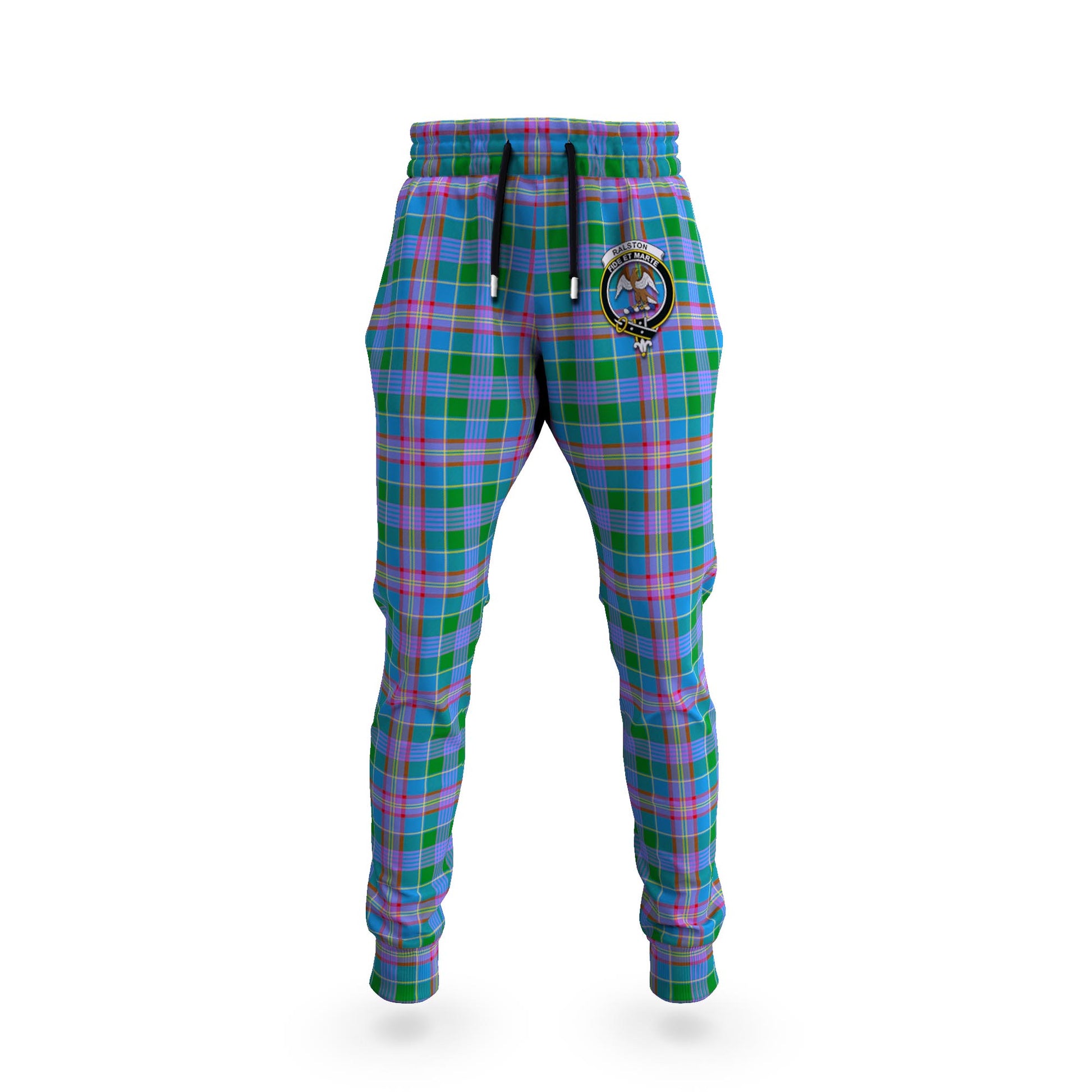 Ralston Tartan Joggers Pants with Family Crest 5XL - Tartan Vibes Clothing